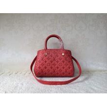 Replica Louis Vuitton Monogram Empreinte Montaigne Python BB Bag Orange