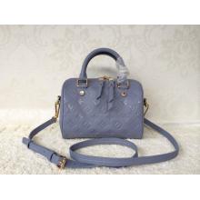 Replica Louis Vuitton Monogram Empreinte Speedy Bandouliere 20 BagBaby Blue