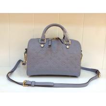 Replica Louis Vuitton Monogram Empreinte Speedy Bandouliere 25 Bag Baby Blue CA