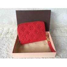 Replica Louis Vuitton Monogram Empreinte Zip Coin Wallet Red