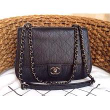 Replica Luxury Chanel Quilted Leather with 3 Layer Flap Shoulder Bag Black