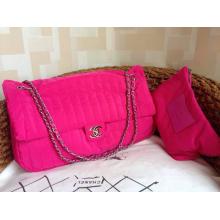 Replica Top Chanel Coco Cocoon Classic Double Flap Shoulder Bag Fushia