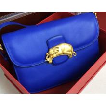 Replica Valentino Elephant Scarab Flap Shoulder Bag Blue