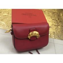 Replica Valentino Elephant Scarab Flap Shoulder Bag Red DE