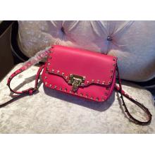 Replica Valentino Rockstud Chain Flap Shoulder Bag 00551 Fushia