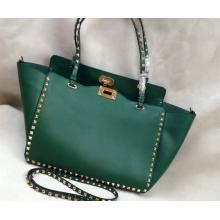 Replica Valentino Rockstud Shopping Bag Green