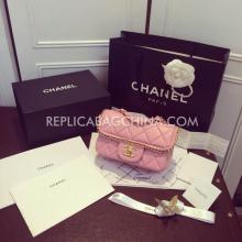 Top Chanel Cross Body Bag Lambskin Pink Sold Online