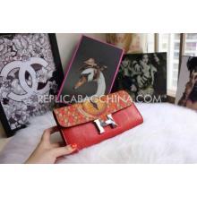 Top Hermes Clutch Red Snakeskin Wallet