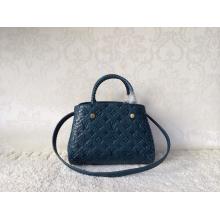 Top Louis Vuitton Monogram Empreinte Montaigne Python BB Bag Cyan