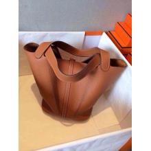 Top Replica Hermes Picotin Lock MM Leather Bag Khaki