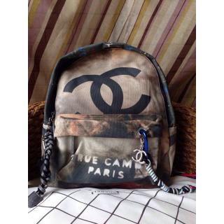 1:1 Chanel Graffiti Backpack Bag Black 2014