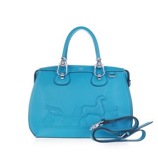 1:1 Designer Hermes Original leather Blue 2way