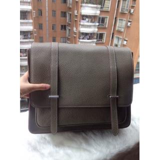 1:1 High Quality Hermes Steven 34cm Men's Bag Iron Gray