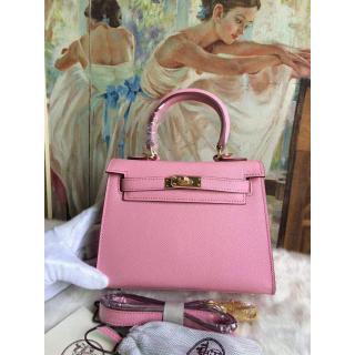 2016 Hermes Kelly 20cm Togo Leather Bag Pink