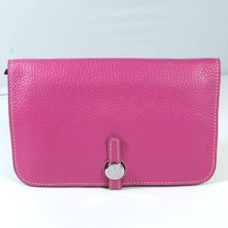 2016 Hermes Wallet Cow Leather Pink