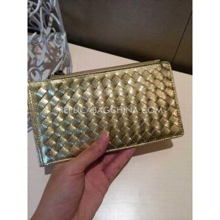 AAA Bottega Veneta Card Holder Wallet Apricot