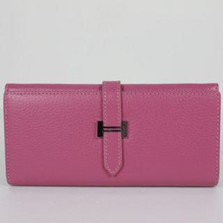 AAA Hermes Wallet YT6876 Lambskin Pink