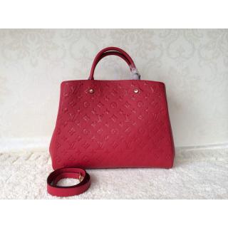 AAA Louis Vuitton Monogram Empreinte Montaigne GM Bag Red US