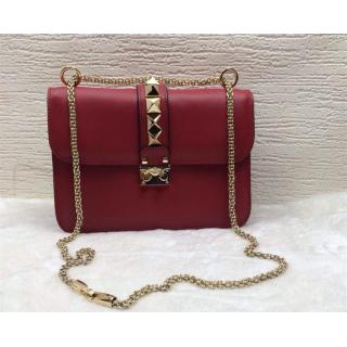 AAA Replica Valentino Chain Flap Shoulder Bag Red 0312