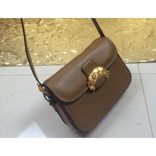 AAA Valentino Elephant Scarab Flap Shoulder Bag Caramel