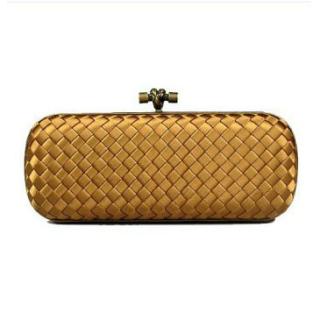 Affordable Bottega Veneta Gold Evening Bag 8651