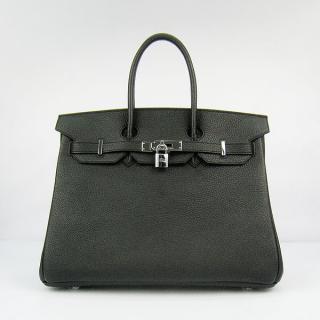 Affordable Hermes Original leather YT3092 Black Handbag