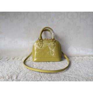 Affordable Louis Vuitton Monogram Vernis Alma BB Bag Yellow