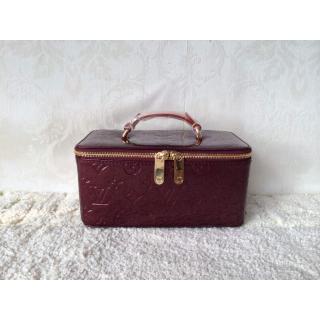 Affordable Louis Vuitton Monogram Vernis Zip Vanity Bag Wine