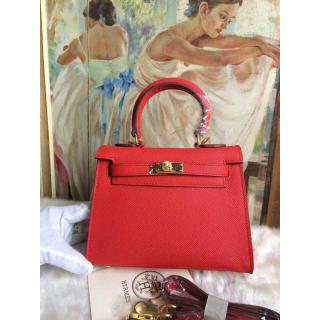 Best Copy Hermes Kelly 20cm Togo Leather Bag Red