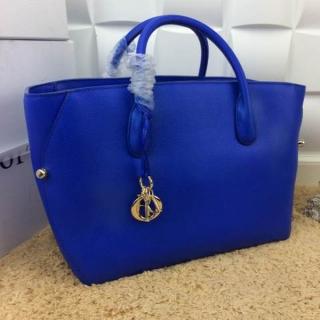 Best Quality Imitation Handbag Blue Leather Handbag