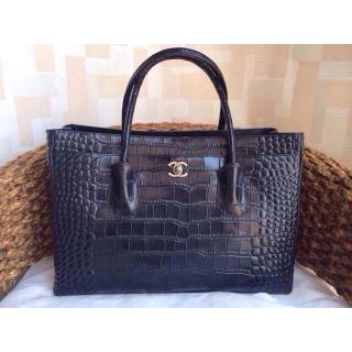 Best Replica Chanel Croco Pattern Leather Shoulder Tote Bag