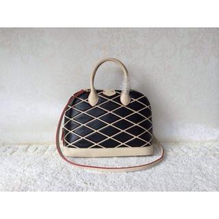 Best Replica Louis Vuitton Malletage Alma PM Bag Black/White