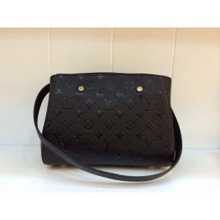 Cheap 1:1 Louis Vuitton Monogram Empreinte Montaigne BB Bag M41053 Black at USA