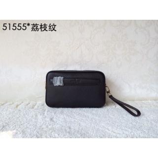 Cheap AAA Louis Vuitton Grained Leather Clutch Bag Black Online