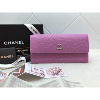 Cheap Best Chanel Bi-Fold Wallet in Shrink Leather Lilas