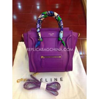 Cheap Celine Purple Calfskin Handbag