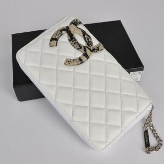 Copy Chanel Wallet Lambskin White