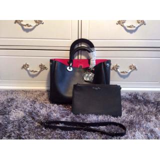 Copy Dior Calfskin Diorissimo Small Bag Black/Red