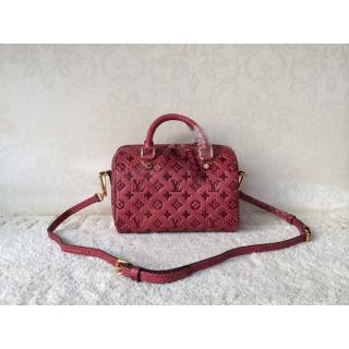 Copy Fashion Louis Vuitton Speedy Python Bandouliere 25 Bag Framboise