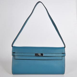 Copy Hermes Blue Cross Body Bag