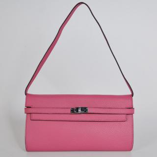 Copy Hermes Kelly Cow Leather 60699 Pink