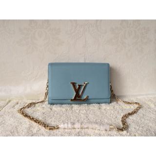 Copy Louis Vuitton Chain Louise Bag Blue