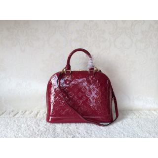 Copy Louis Vuitton Monogram Vernis Alma PM Bag M90096 Pomme Damour