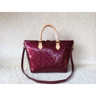 Copy Louis Vuitton Montebello Monogram Vernis MM Bag Wine Sale