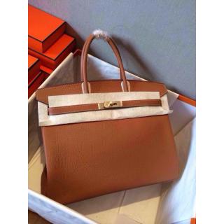 Copy Top Hermes Birkin Togo Leather Bag Khaki DE