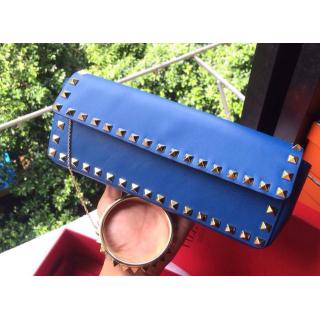 Copy Valentino Rockstud Clutch Blue