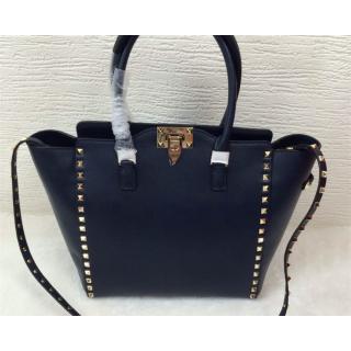 Copy Valentino Rockstud Double Handle Tote Bag Royal Blue