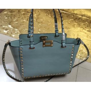 Copy Valentino Rockstud Shopping Bag Pale Blue