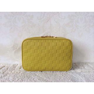 Designer Best Louis Vuitton Damier Infini Vanity Bag Yellow