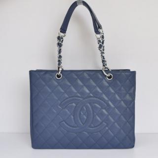 Designer Chanel Shopping bags Blue Cross Body Bag